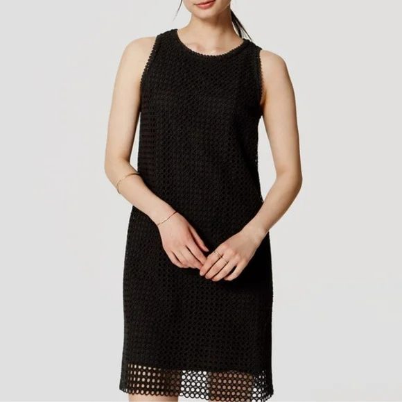 LOFT | Dresses | Ann Taylor Loft Circle Eyelet Shift Dress | Poshmark